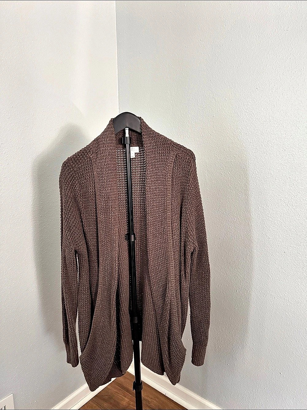 Market & Spruce Open Front Knit Cardigan in Brown XL Like New